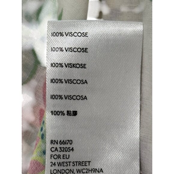 Anthropologie Floral Midi Dress - White and Purple - Picture 12 of 12